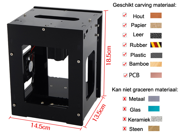 Lasergravure machine 500mw nieuwe miniatuur Laser graveren.