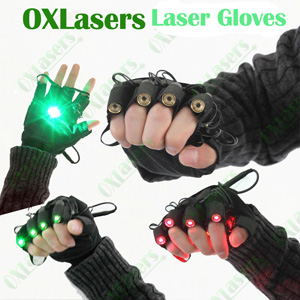 Groene laser handschoen