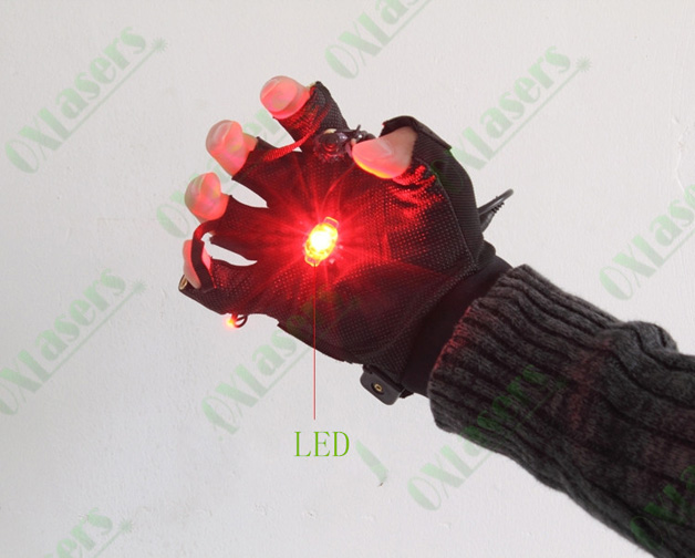 Rode Laser handschoen 