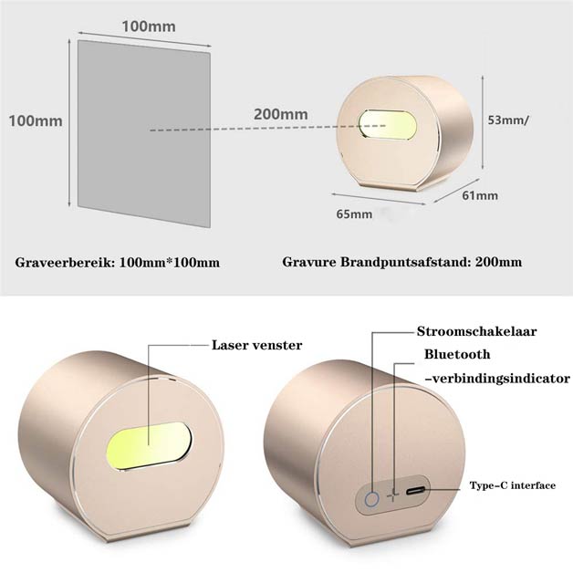 1600mW laser graveermachine